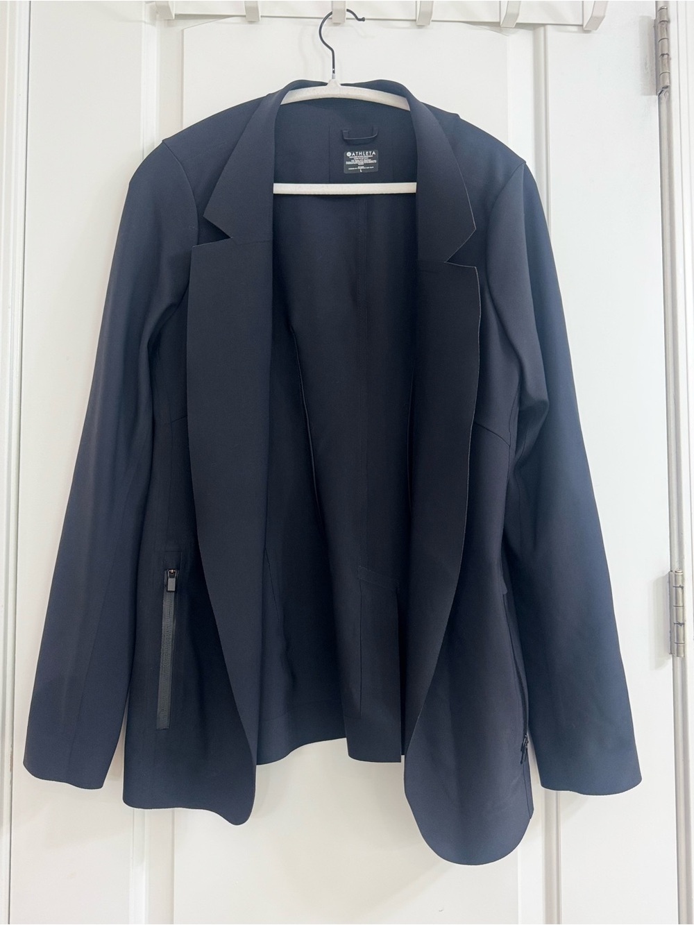 Athleta Black Open-Front Blazer Jacket
